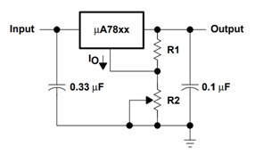 7805 as Output Regulator Circuit Diagram