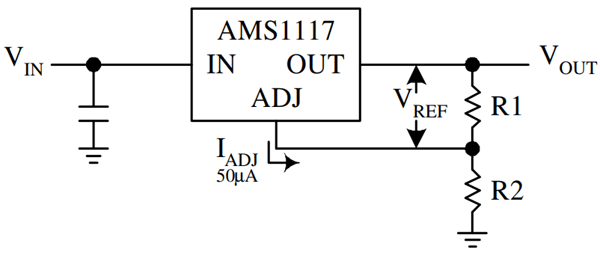 Circuit diagram for adjustable voltage