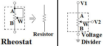 Digital Potentiometer Resistor Configuration