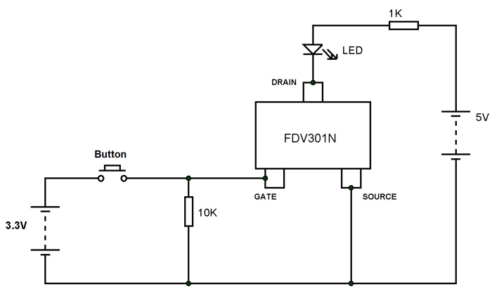 FDV301N Application Circuit
