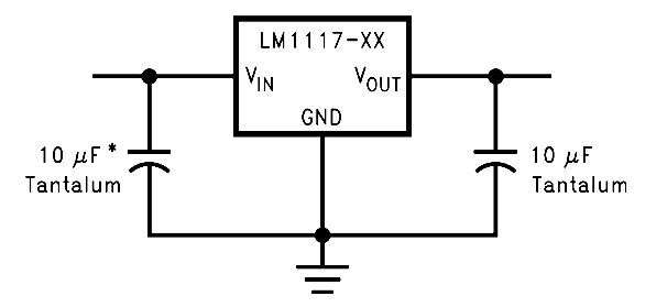 LM1117 Voltage Regulator circuit diagram