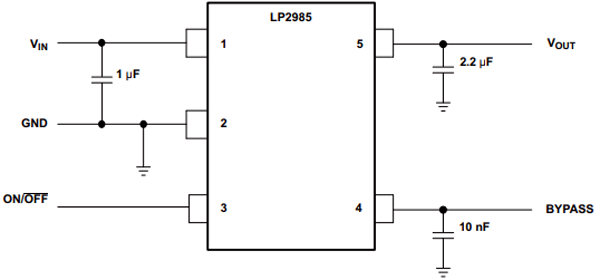 LP2985 Application Circuit
