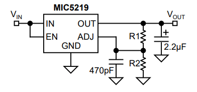 MIC5219 Circuit Diagram