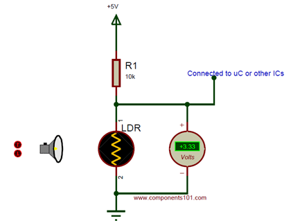 Simple LDR circuit diagram
