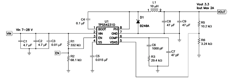 TPS54321 schematic diagram